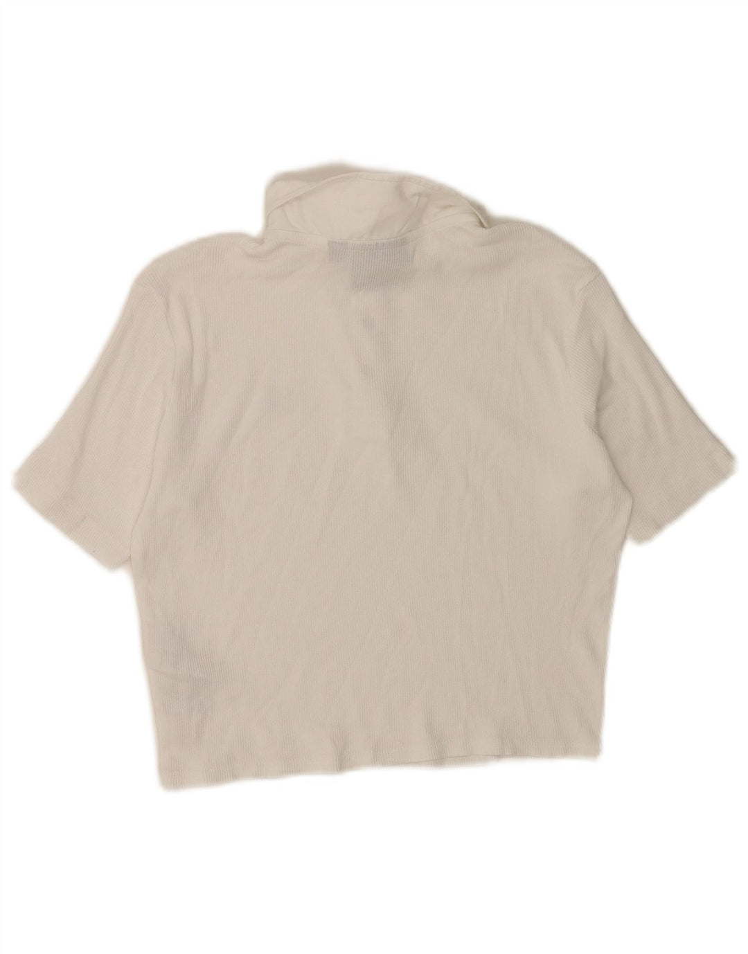 DICKIES Polo corto para mujer UK 12 Algodón blanco mediano