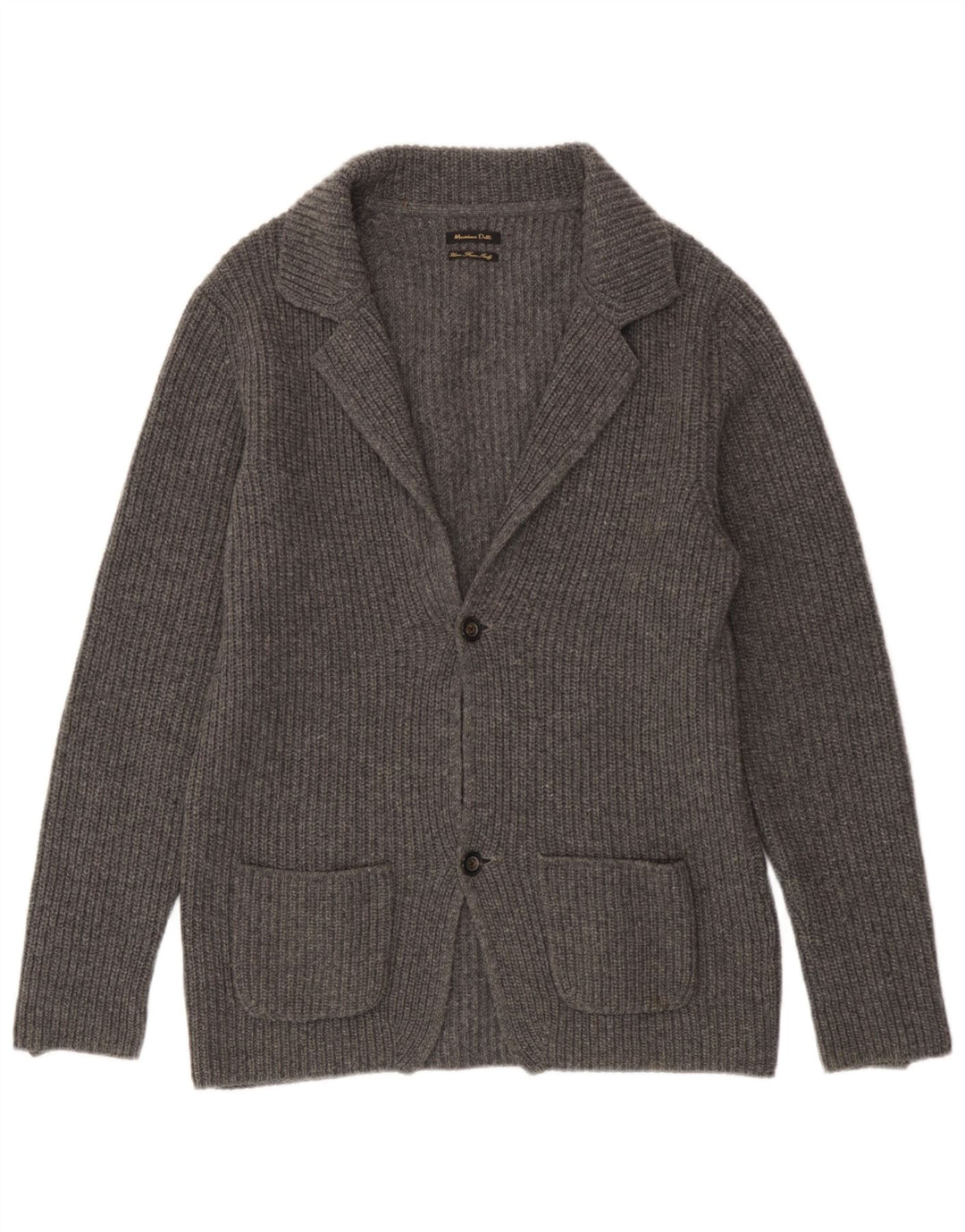 Massimo Dutti Jersey Cárdigan Hombre XL Gris