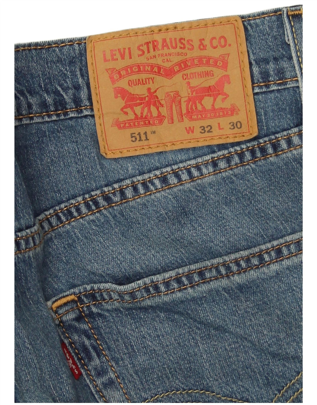 Levi's Hombre 511 Slim Jeans W32 L30 Algodón Azul
