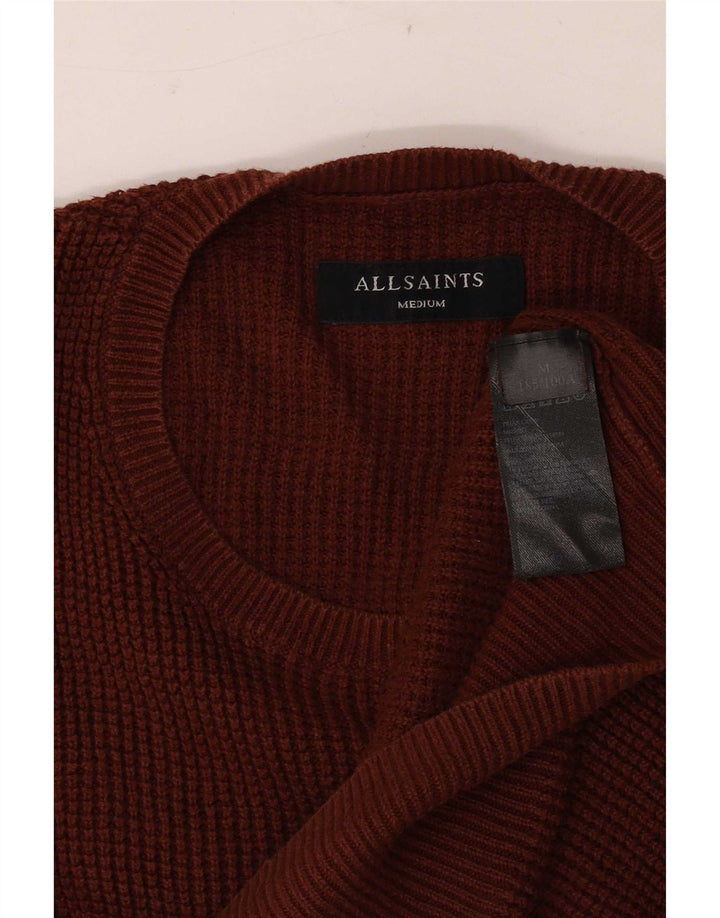 All Saints Jersey de cuello redondo para hombre de algodón marrón medio