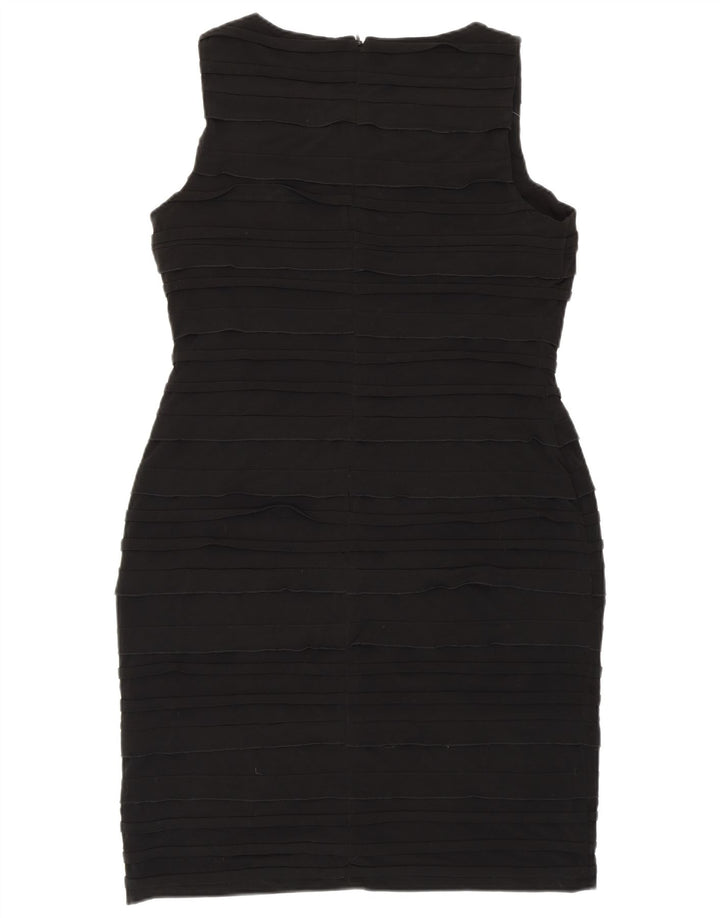 CALVIN KLEIN Vestido sin mangas para mujer US 12 Grande Poliéster negro