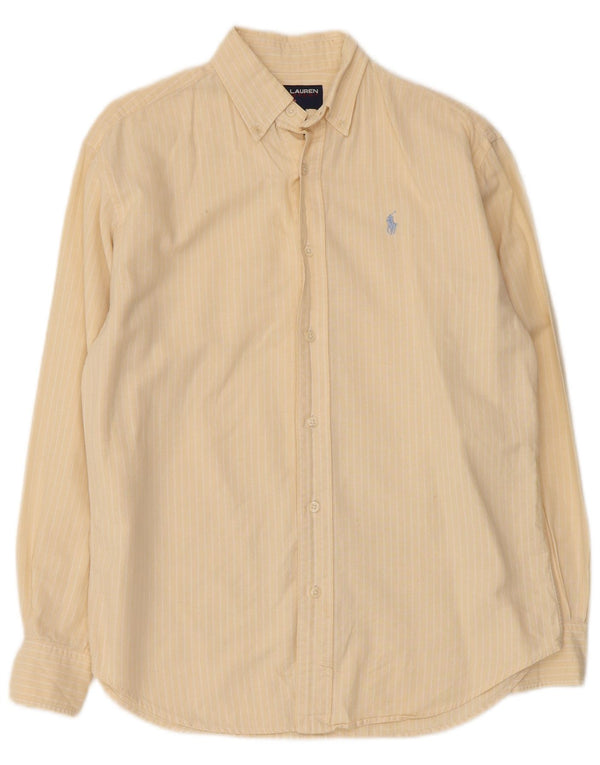 Polo Ralph Lauren Camisa para mujer US 8 Algodón a rayas amarillo medio