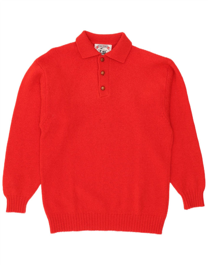 Jersey Kirkland Hombre con cuello tipo polo, color rojo medio