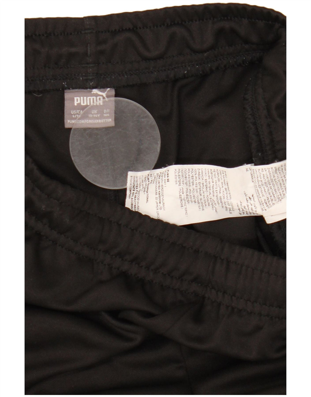 Puma Pantalones de chándal para niño 13-14 años Negro Colorblock Poliéster