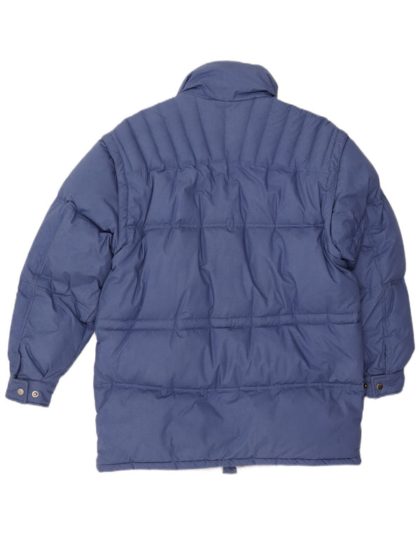 Chaqueta acolchada VINTAGE para hombre IT 48 Poliéster azul medio