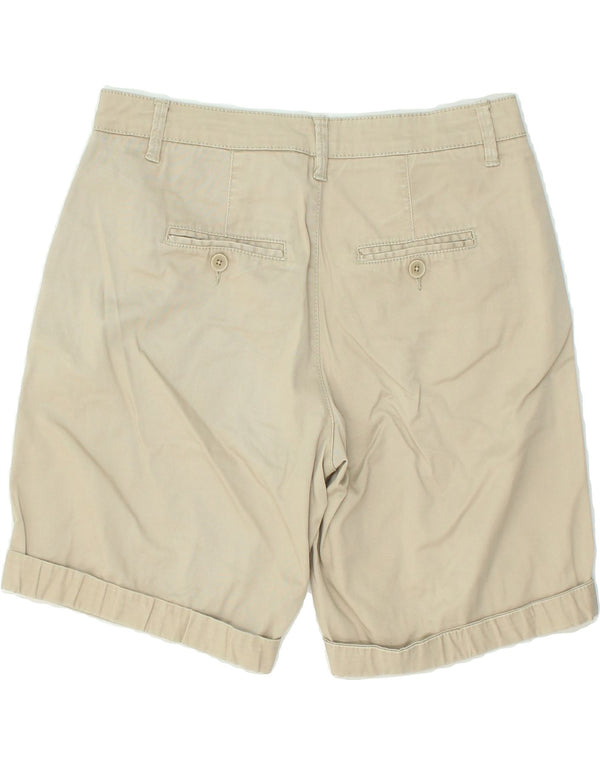 BENETTON Pantalones cortos chinos para mujer IT 40 Small W26 Algodón beige