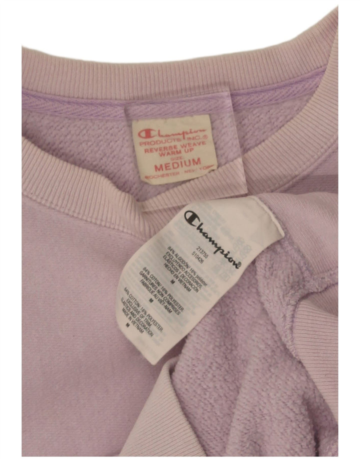 Champion Sudadera de gran tamaño para mujer, jersey UK 44, algodón morado mediano