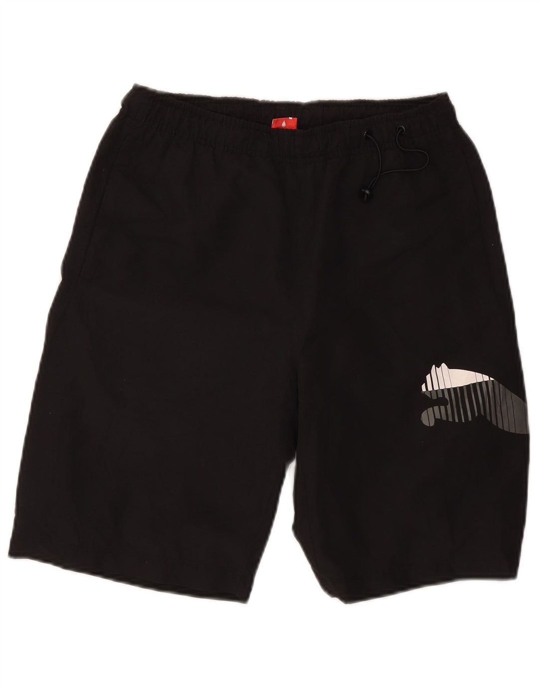 Puma Pantalones cortos deportivos con gráficos para hombre, talla pequeña, negro