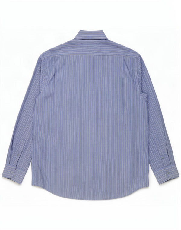 Pierre Cardin Camisa para hombre Talla 41 16 Algodón azul grande a rayas