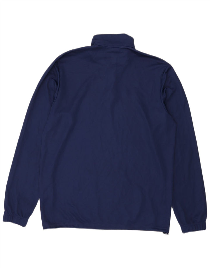 Adidas Hombre Aeroready Zip Neck Jersey Chándal Top Grande Azul Marino