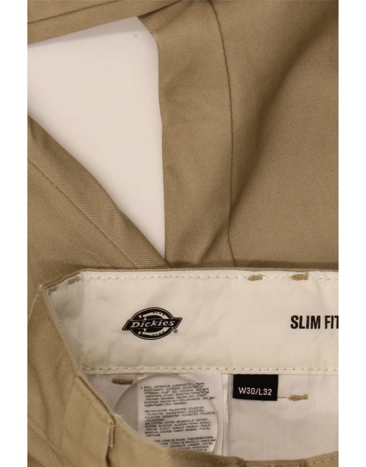 Dickies Pantalón chino slim fit para hombre W30 L32 Poliéster beige