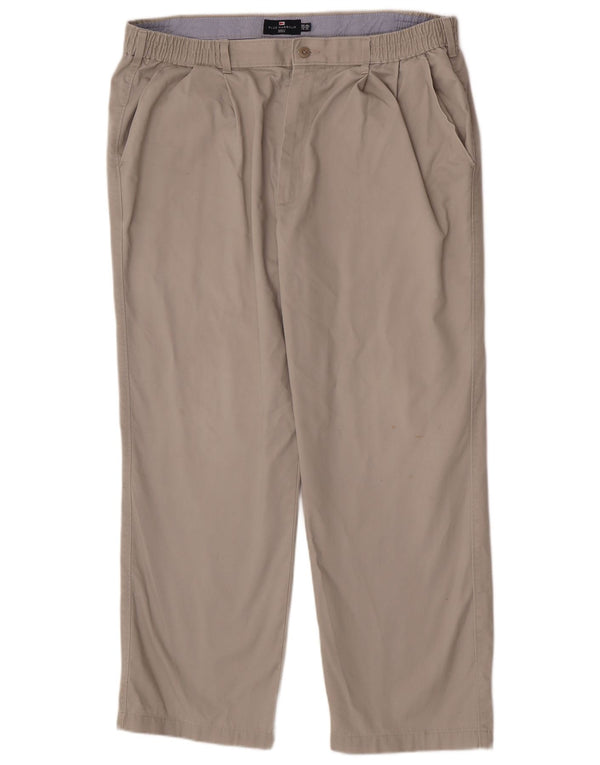 Marks & Spencer Pantalón chino recto azul Harbor para hombre W40 L29 Beige