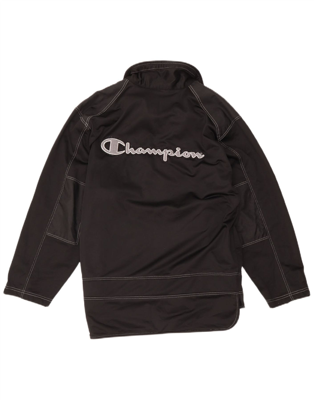 Champion Mens Graphic Chándal Top Chaqueta Pequeña Poliéster Negro