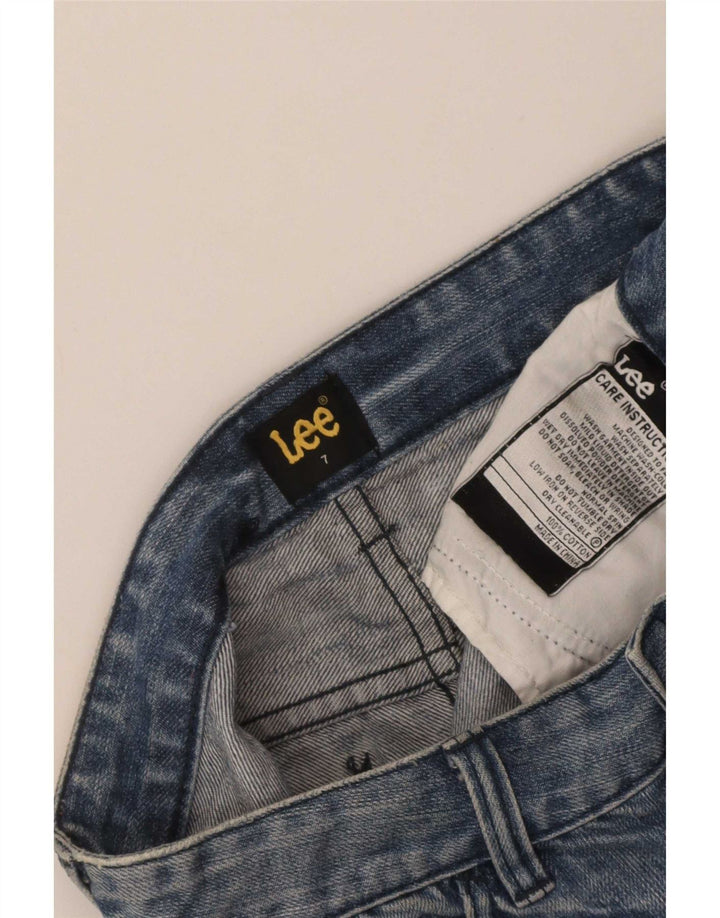 Lee Falda Vaquera Desgastada para Mujer US 7 Mediana W28 Algodón Azul
