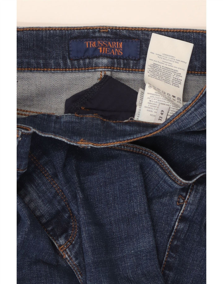 TRUSSARDI Vaqueros ajustados para hombre W33 L30 Algodón azul