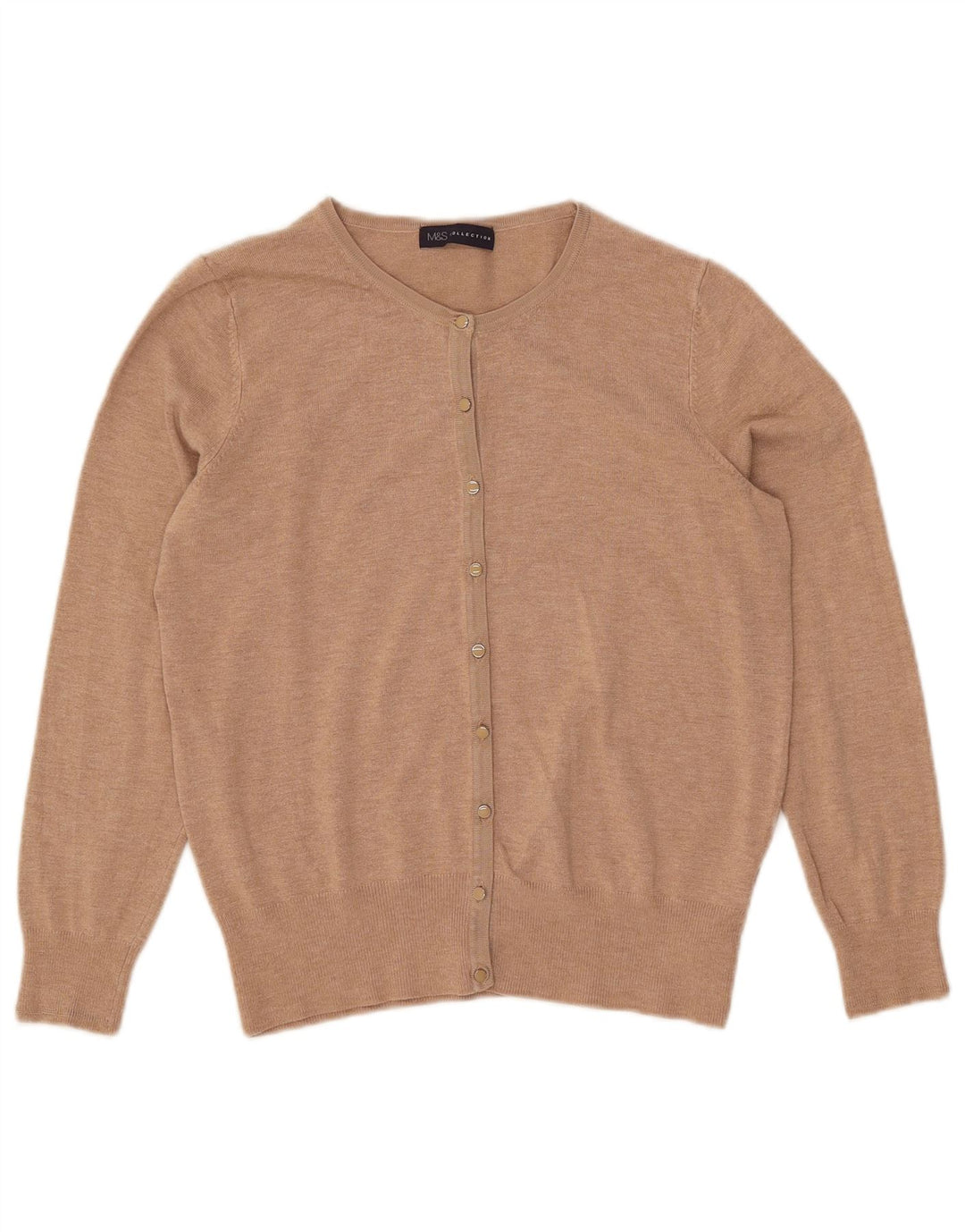 Marks & Spencer - Cárdigan para mujer, talla 40, viscosa beige mediana