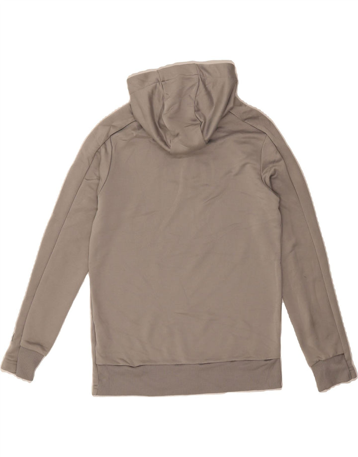 ADIDAS Boys Zip Neck Hoodie Jumper 11-12 Years Grey Polyester Vintage Adidas and Second-Hand Adidas from Messina Hembry 