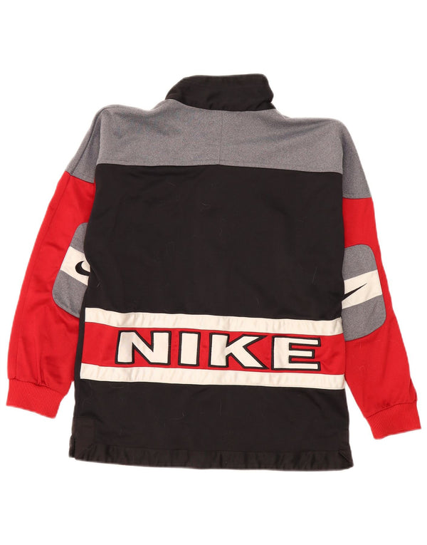 Nike - Chaqueta de chándal con gráfico para niños, 12-13 años, grande, color negro