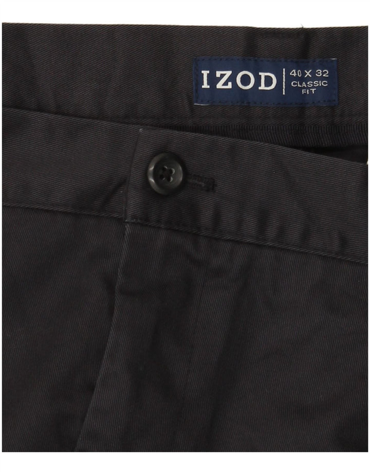IZOD Pantalones cortos de corte clásico para hombre W40 L25 Azul marino