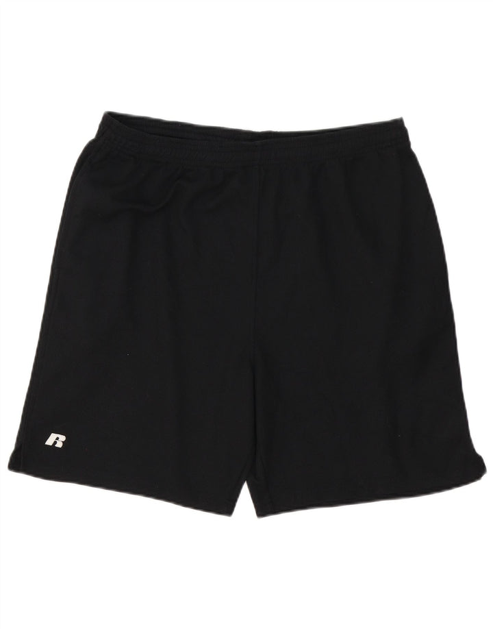 RUSSELL ATHLETIC Shorts deportivos para hombre Poliéster negro mediano