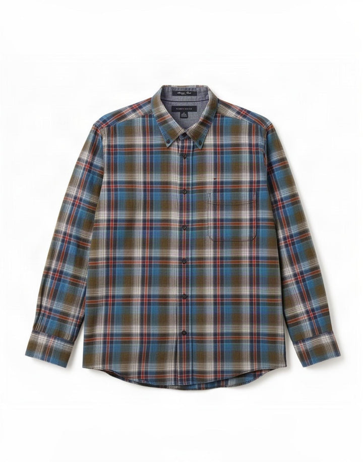 Camisa Tommy Hilfiger Hombre Mediana A Cuadros Multicolor
