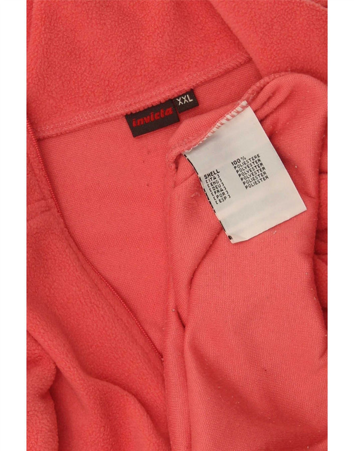Jersey de forro polar con cuello y cremallera para mujer Invicta 2XL Poliéster rojo