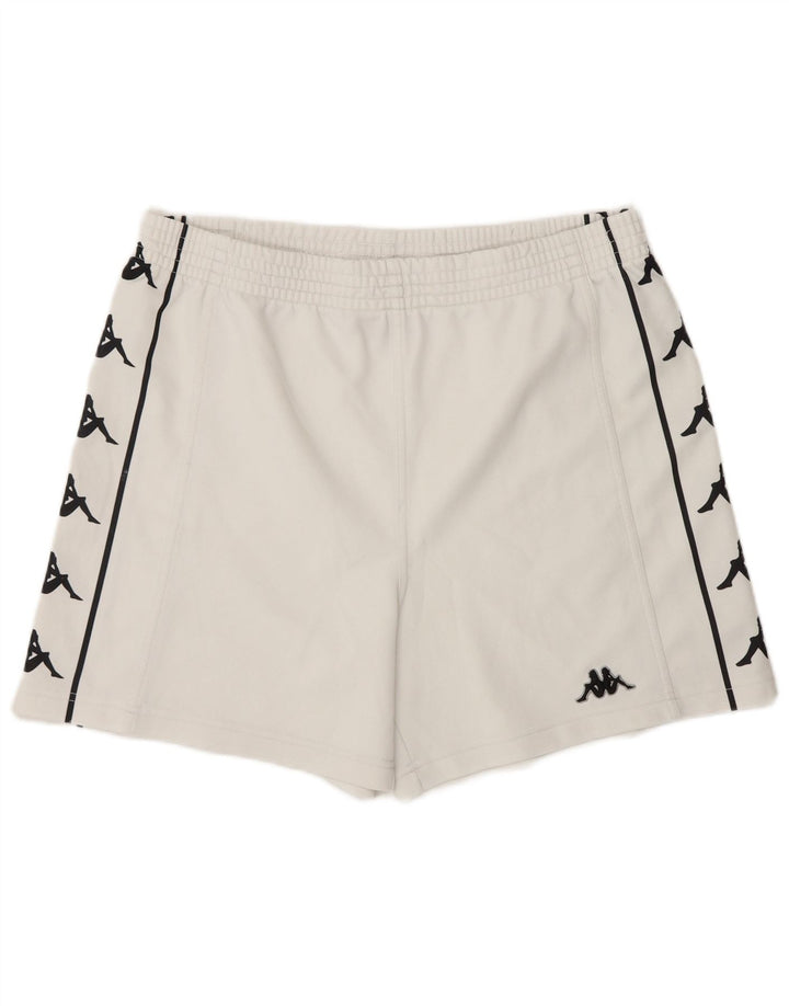 Kappa Mens Graphic Sport Shorts Grande Poliéster Blanco