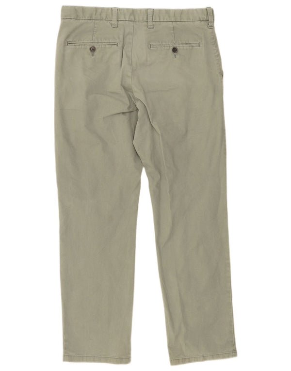 Marks & Spencer Pantalones chinos de corte regular para hombre W32 L29 Algodón verde