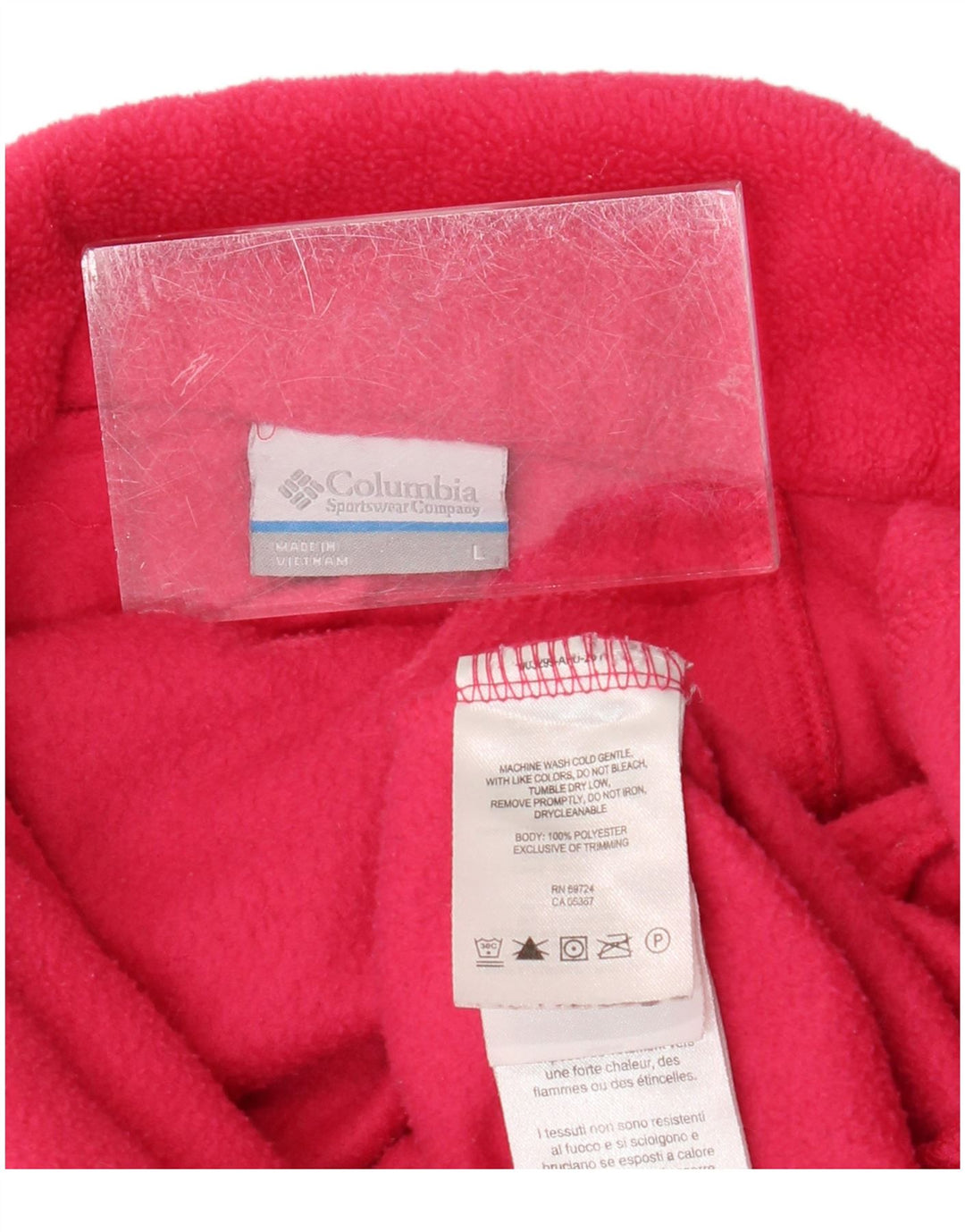 COLUMBIA Chaqueta polar para mujer UK 46 Grande Poliéster rosa