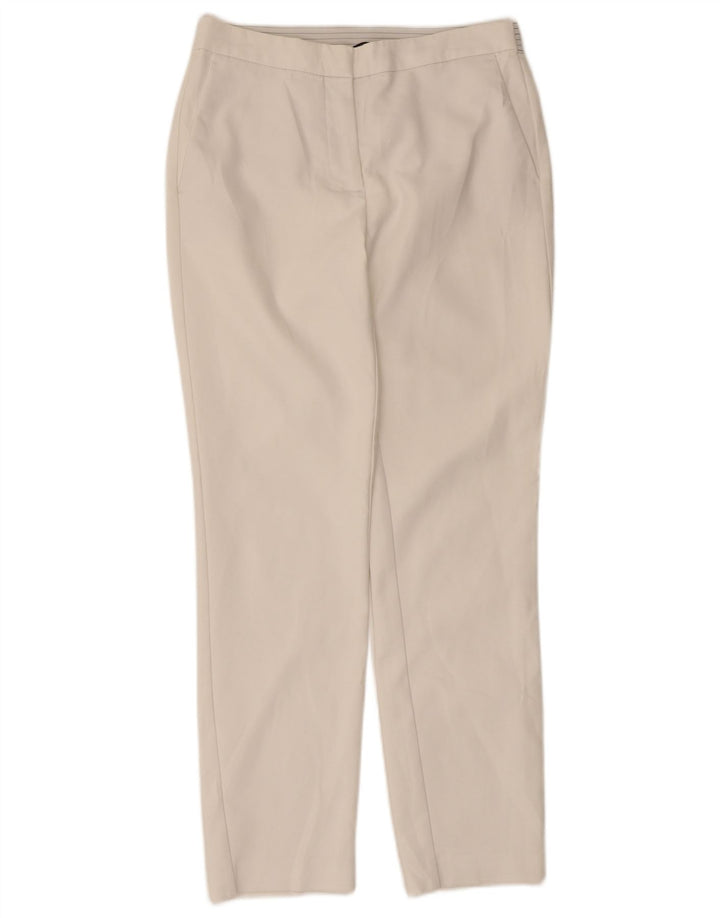 Zara Mujer Pantalones Casuales Rectos Medianos W28 L27 Blanco