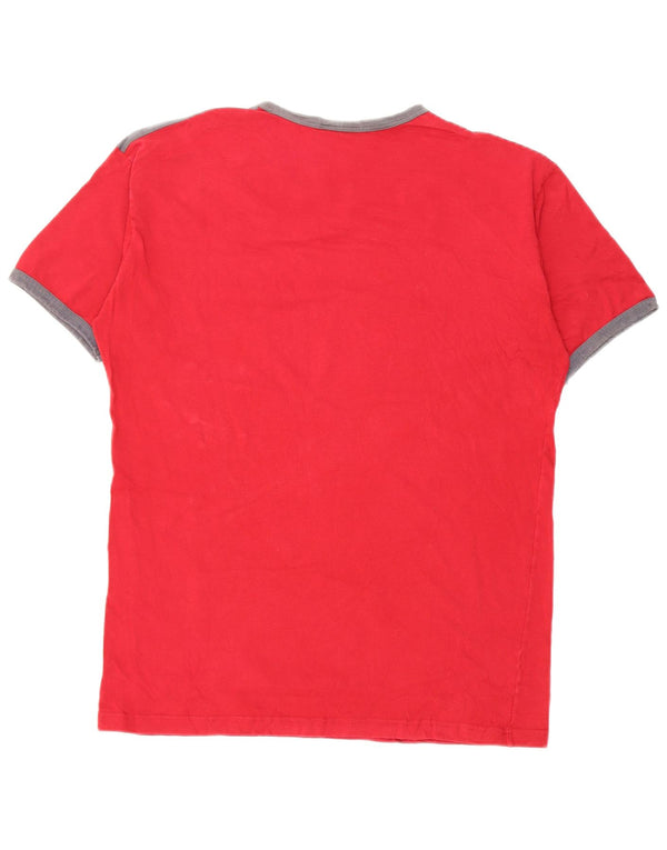 Puma Camiseta gráfica para hombre Top XL Rojo Colorblock Algodón