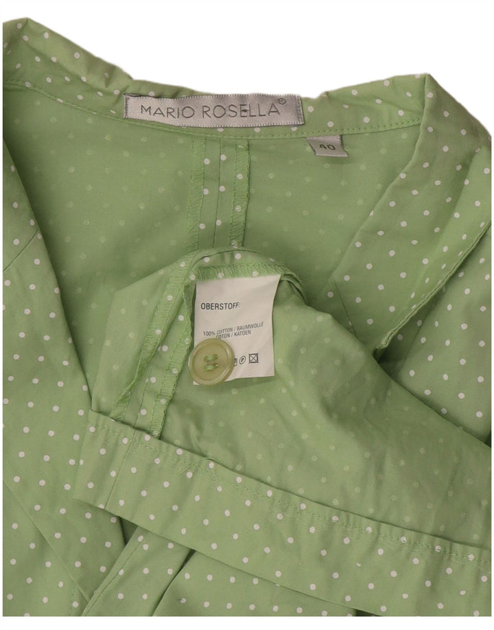 Mario Rosella Conjunto de 2 piezas para mujer EU 40 Algodón de lunares verde medio