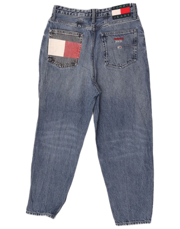 Tommy Hilfiger Vaqueros Cónicos De Cintura Alta Para Mujer W28 L24 Azul