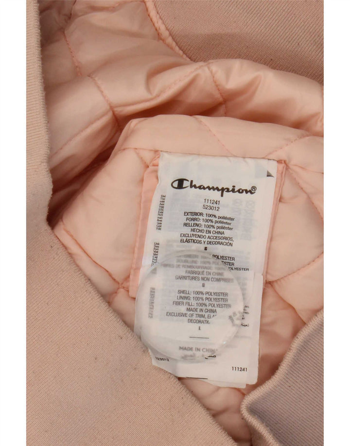 Champion Chaqueta Bomber Estampada Para Mujer IT 46 Poliéster Rosa Grande