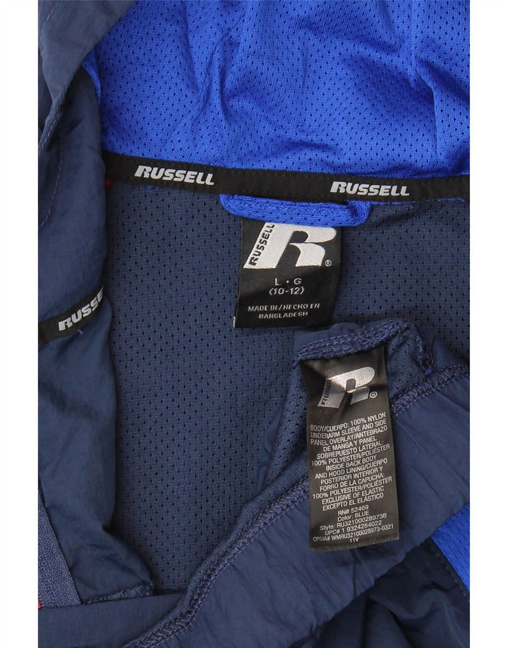 Russell Athletic Chaqueta impermeable para niños 10-11 años Grande Azul marino Colorblock