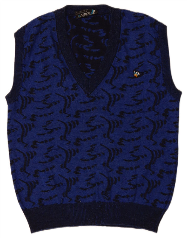 Rasica Hombre Camiseta Sin Mangas Con Estampado Abstracto Viscosa Azul Medio