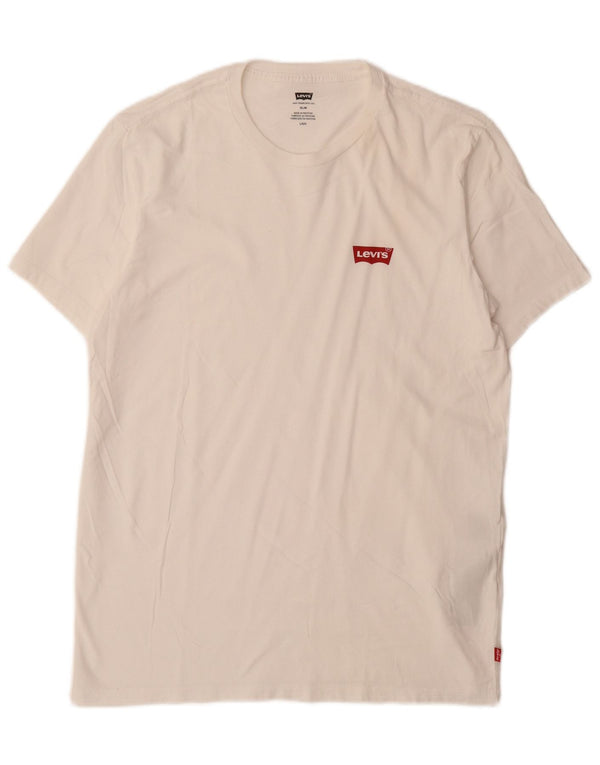 LEVI'S - Camiseta ajustada para hombre, talla grande, algodón blanco