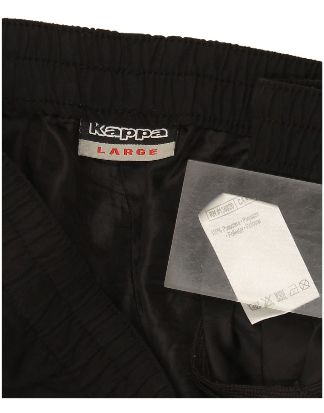 Pantalón De Chándal Kappa Hombre Large Negro Poliéster