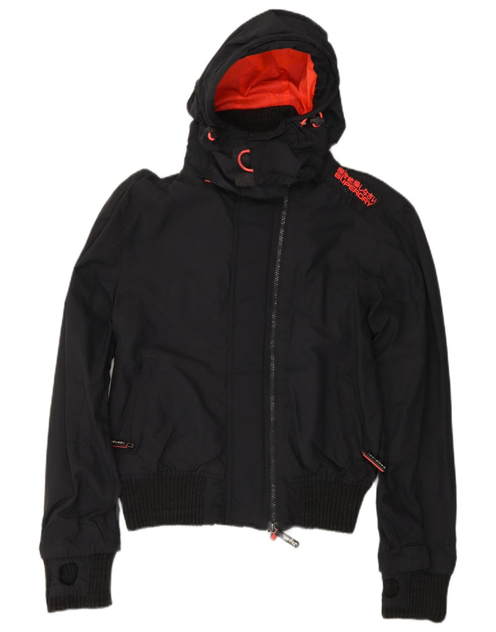 SUPERDRY Chaqueta cortavientos con capucha The Windbomber para mujer UK 40 Large Black