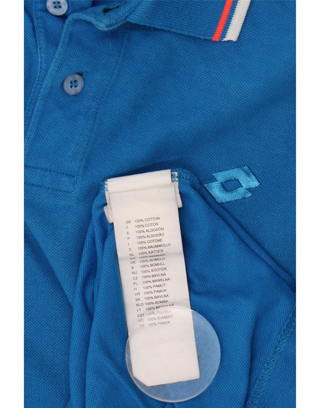 Polo Lotto Hombre Small Azul Algodón