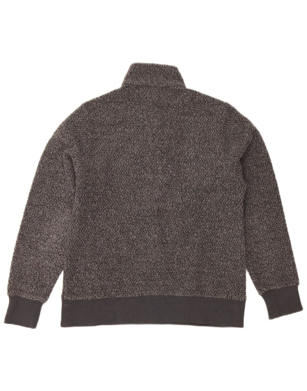 Patagonia Mujer Zip Neck Jumper Sweater UK 10 Small Gris Moteado Poliéster