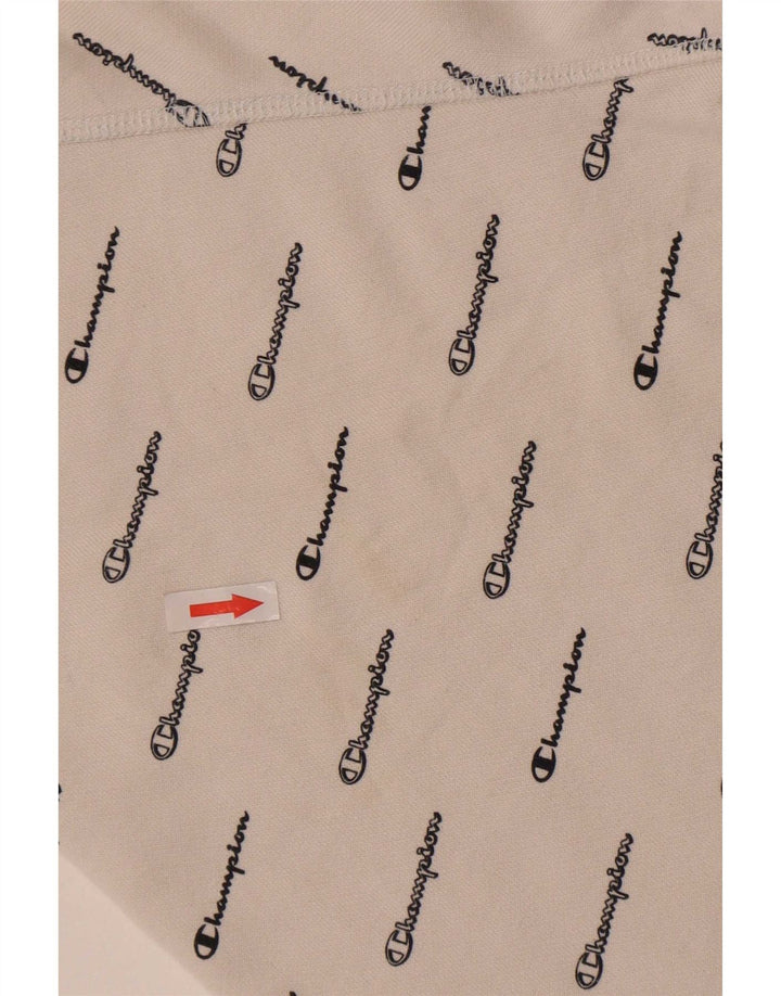 Champion Sudadera Crop Graphic para Mujer UK 14 Medium White Cotton