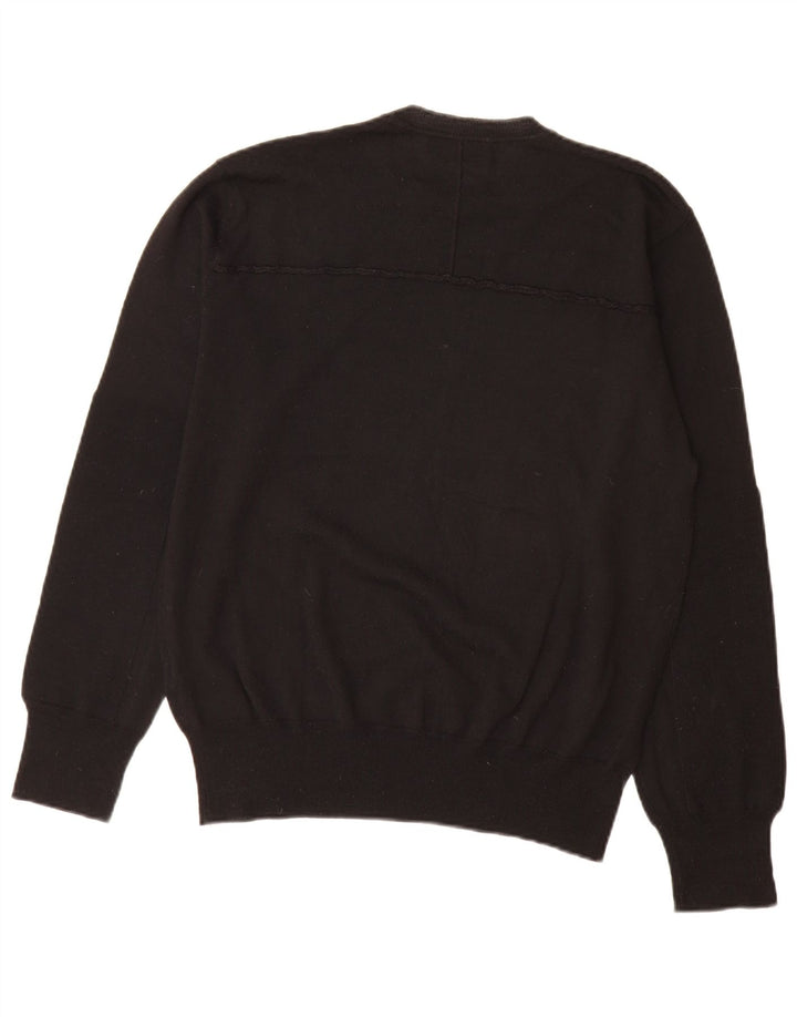 Zara Hombre Jersey Cuello Redondo Jersey XL Lana Negro