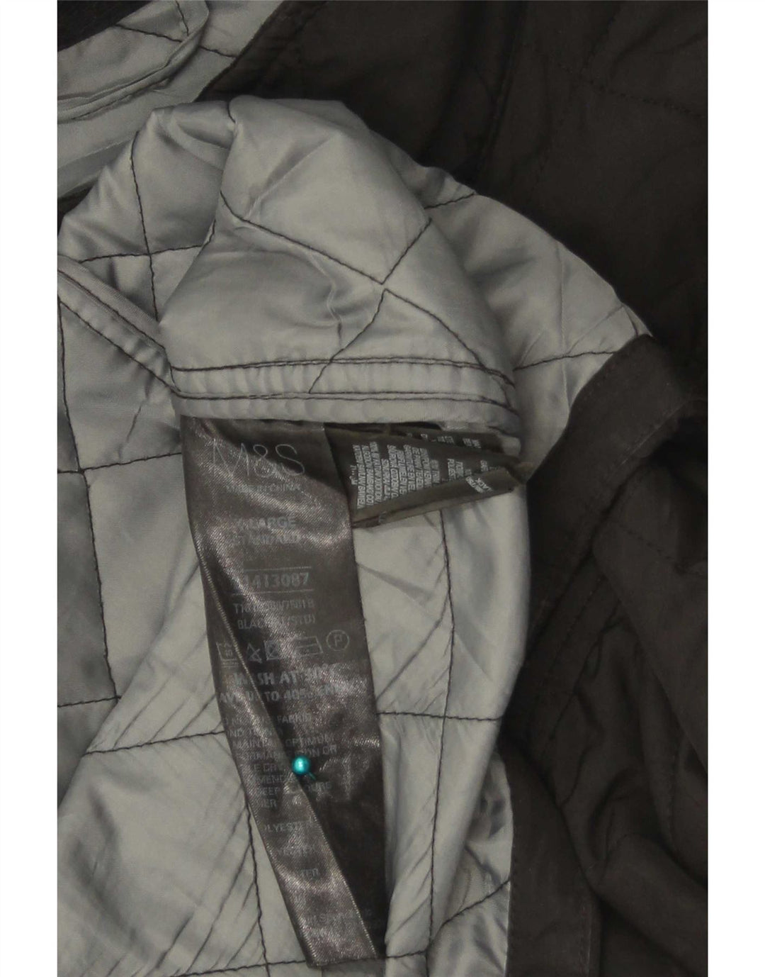 Marks & Spencer Chaqueta acolchada Blue Harbour para hombre UK 42 XL Poliéster negro