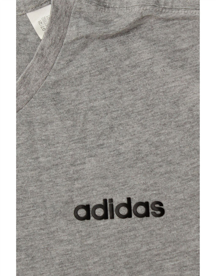 ADIDAS Camiseta Hombre Top Small Gris Algodón