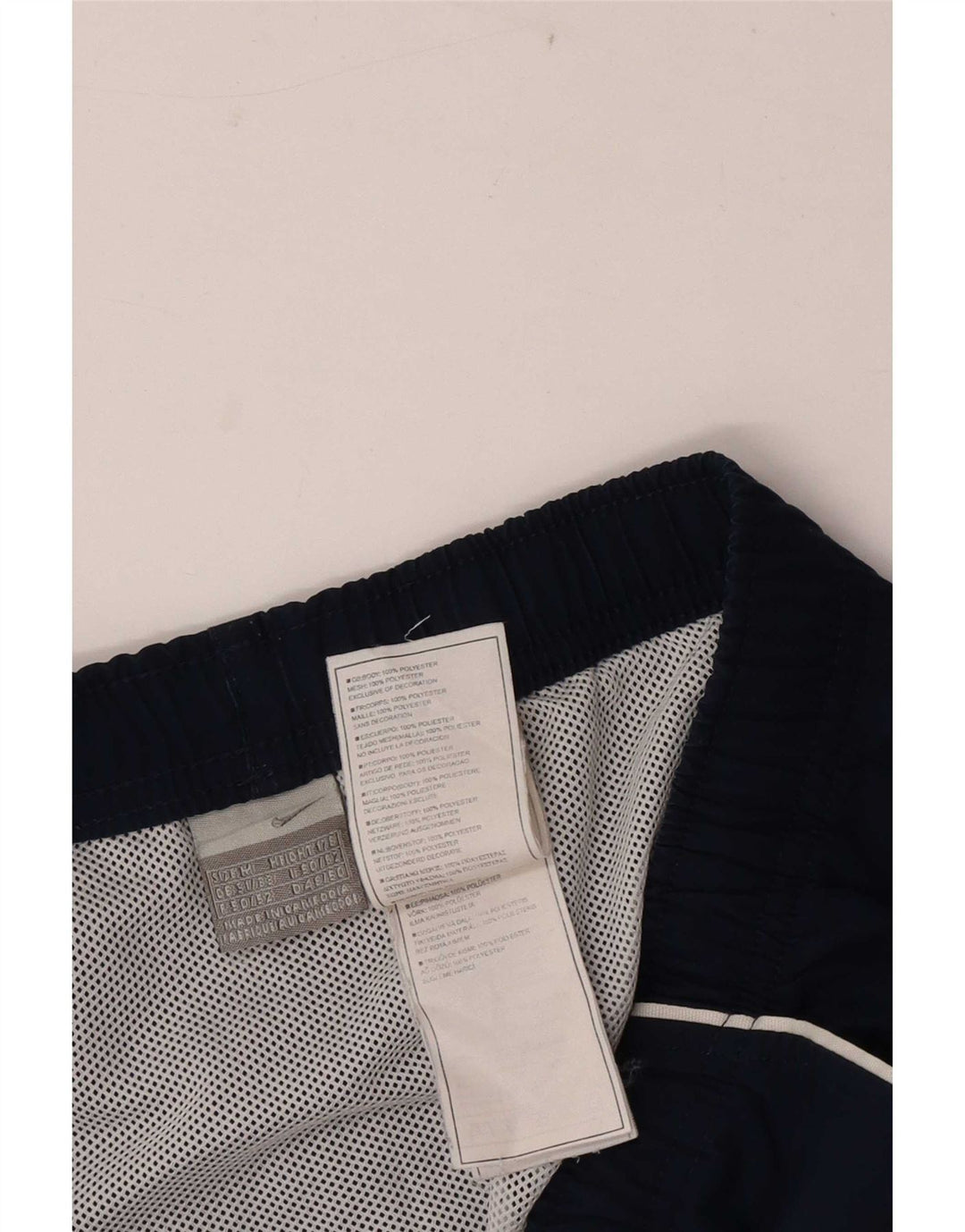Nike - Pantalones cortos deportivos para hombre con gráfico regular, color azul marino mediano, poliéster deportivo