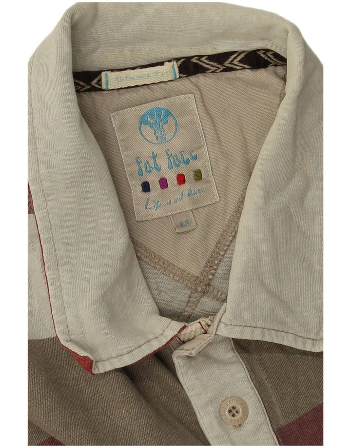 Polo de hombre Fat Face de algodón de rayas multicolor mediano