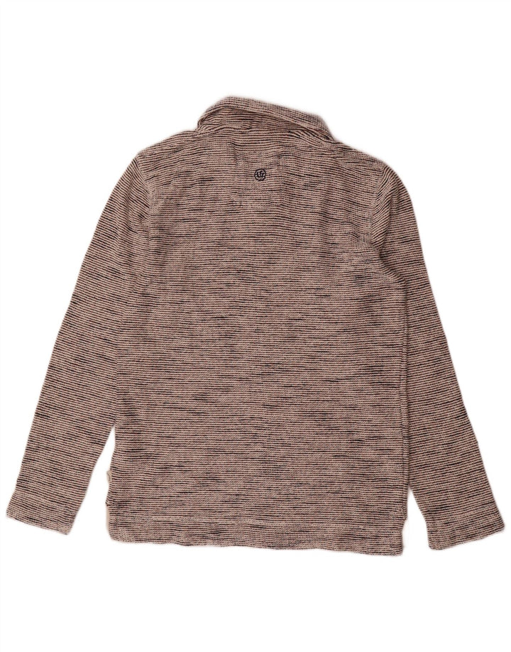 Sudadera con cuello y cremallera para hombre de Fat Face Jersey pequeño de algodón moteado en gris