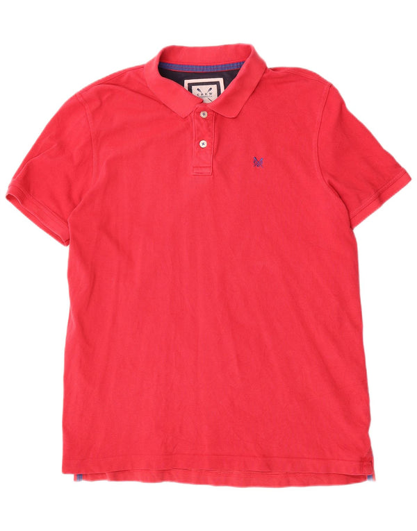 Crew Clothing Polo para hombre de algodón rojo grande