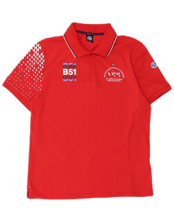 Polo North Sails Hombre Barcolana 51 Graphic Regular Fit Rojo Medio